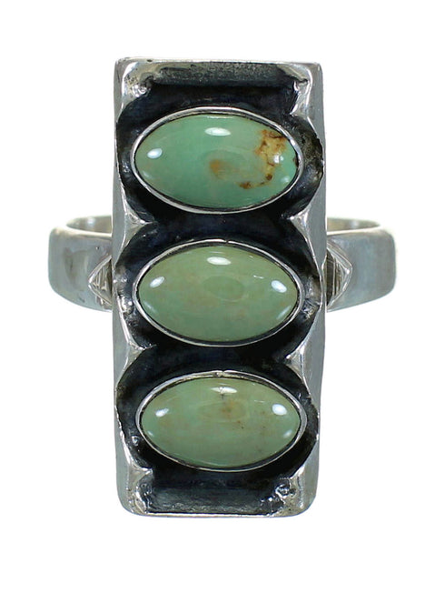 Silver And Turquoise Southwestern Jewelry Ring Size 6-1/4 FX90365